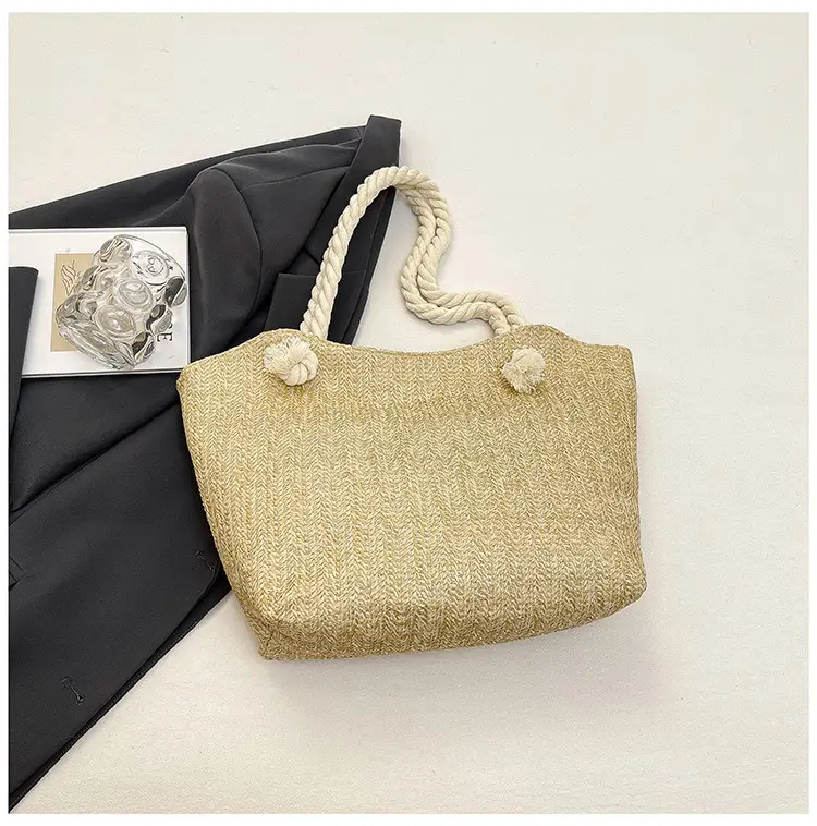Straw Woven Shoulder Bag Large Capacity Women — feature 43