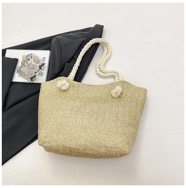 Straw Woven Shoulder Bag Large Capacity Women — feature 44