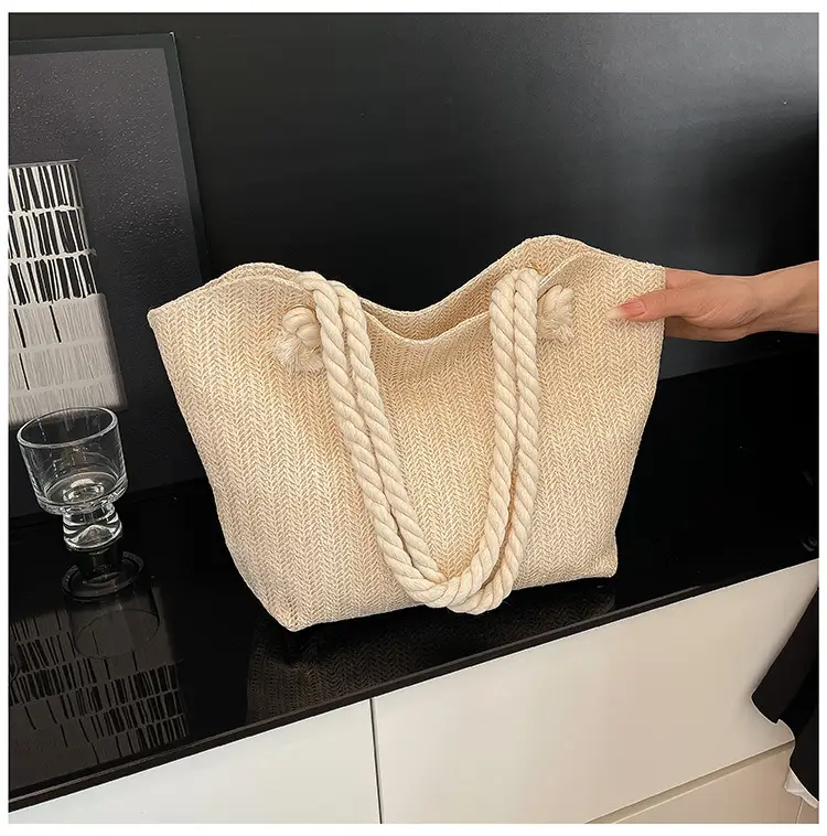 Straw Woven Shoulder Bag Large Capacity Women — feature 50