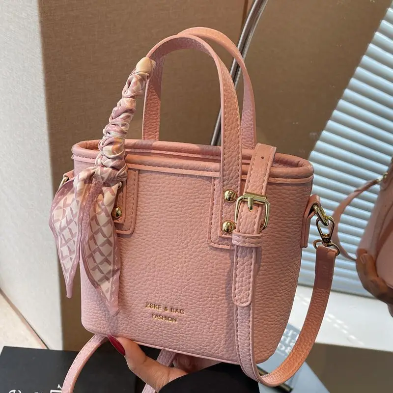Pink Textured Shoulder Bag for Women 2025 - Image 7