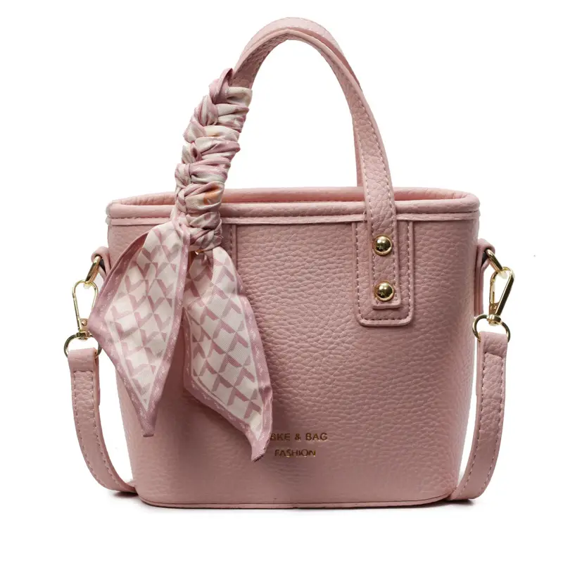 Pink Textured Shoulder Bag for Women 2025 - Image 4