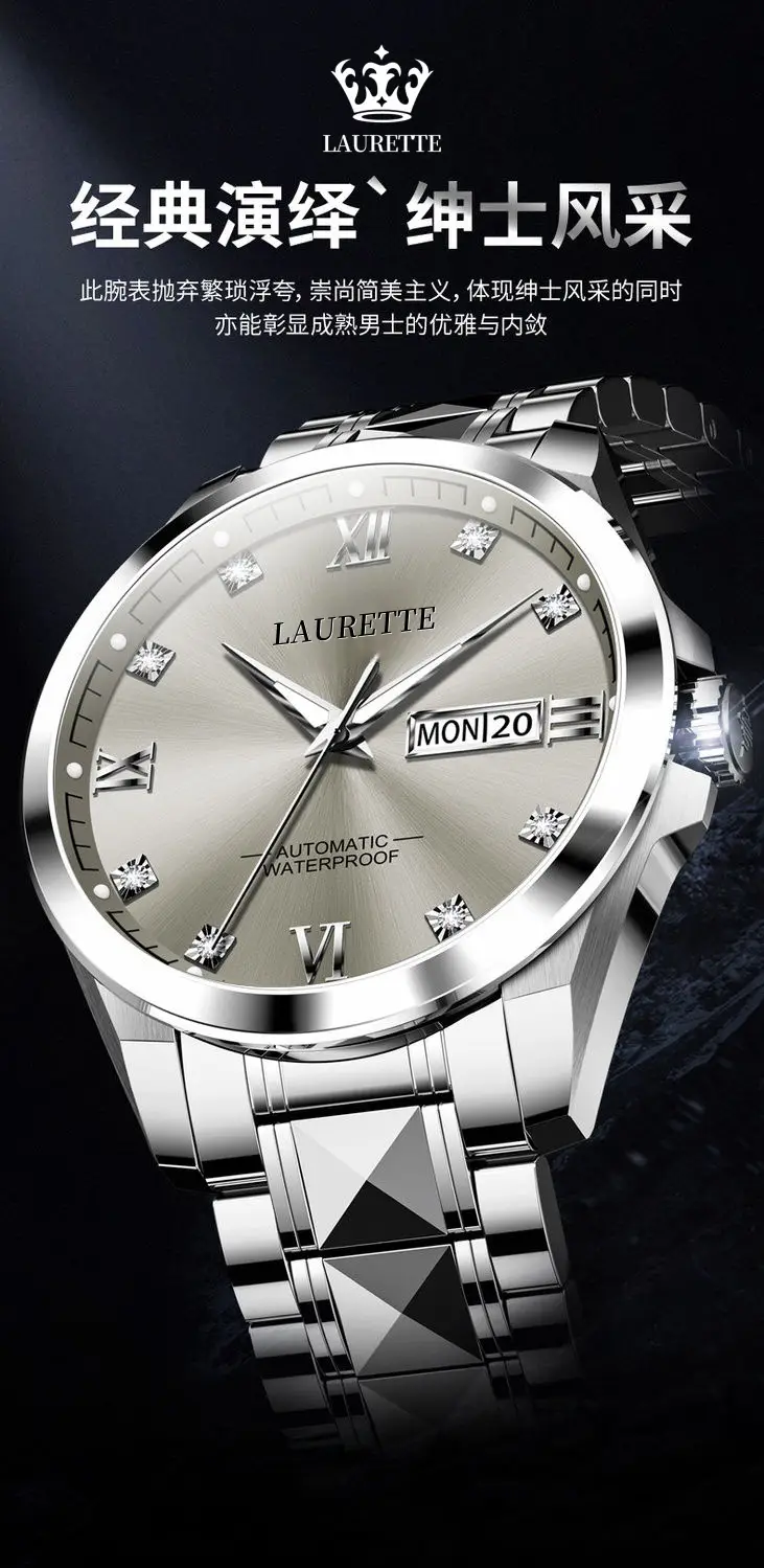Lauert's 100 Hours Quartz Watch for Men — feature 2