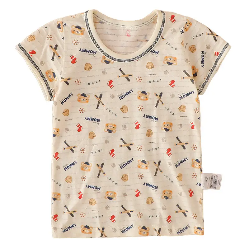 3-Piece Kids Sweatshirt Set Pure Cotton Summer Pajamas - Image 12