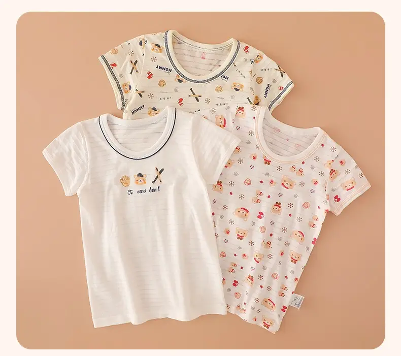 3-Piece Kids Sweatshirt Set Pure Cotton Summer Pajamas — feature 14