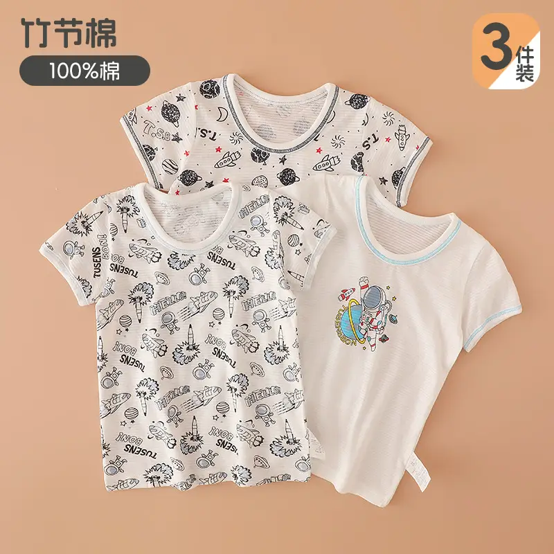 3-Piece Kids Sweatshirt Set Pure Cotton Summer Pajamas - Image 6