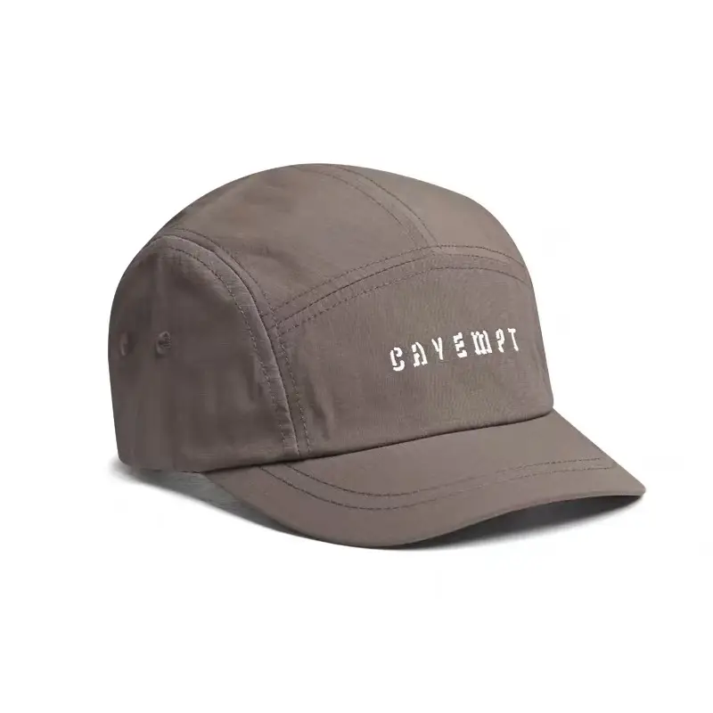 Women's Korean Style Sunshade Cap Gray with Embroidery - Image 3