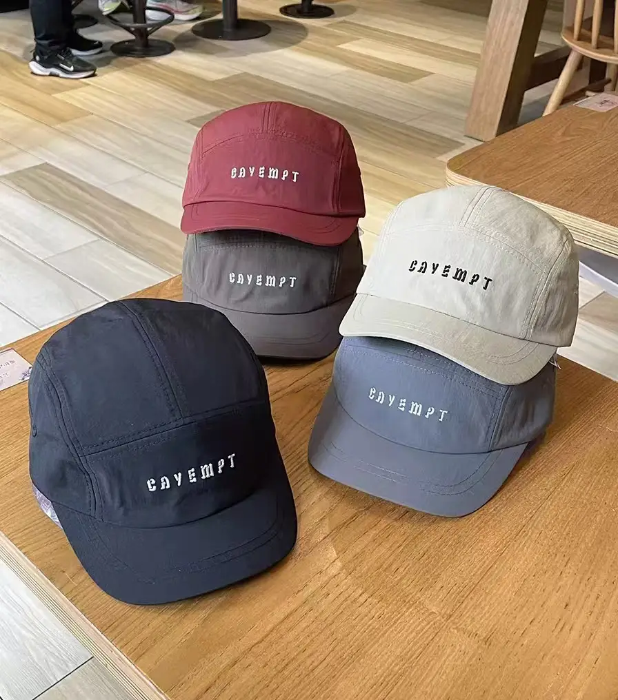 Women's Korean Style Sunshade Cap Gray with Embroidery — feature 6