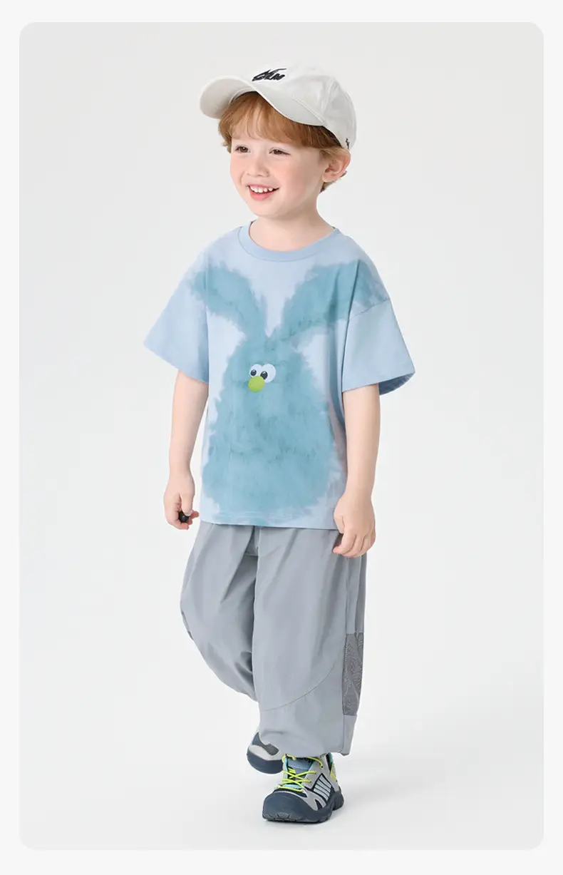 Kids White Cotton T-Shirt with Cute Print — feature 15