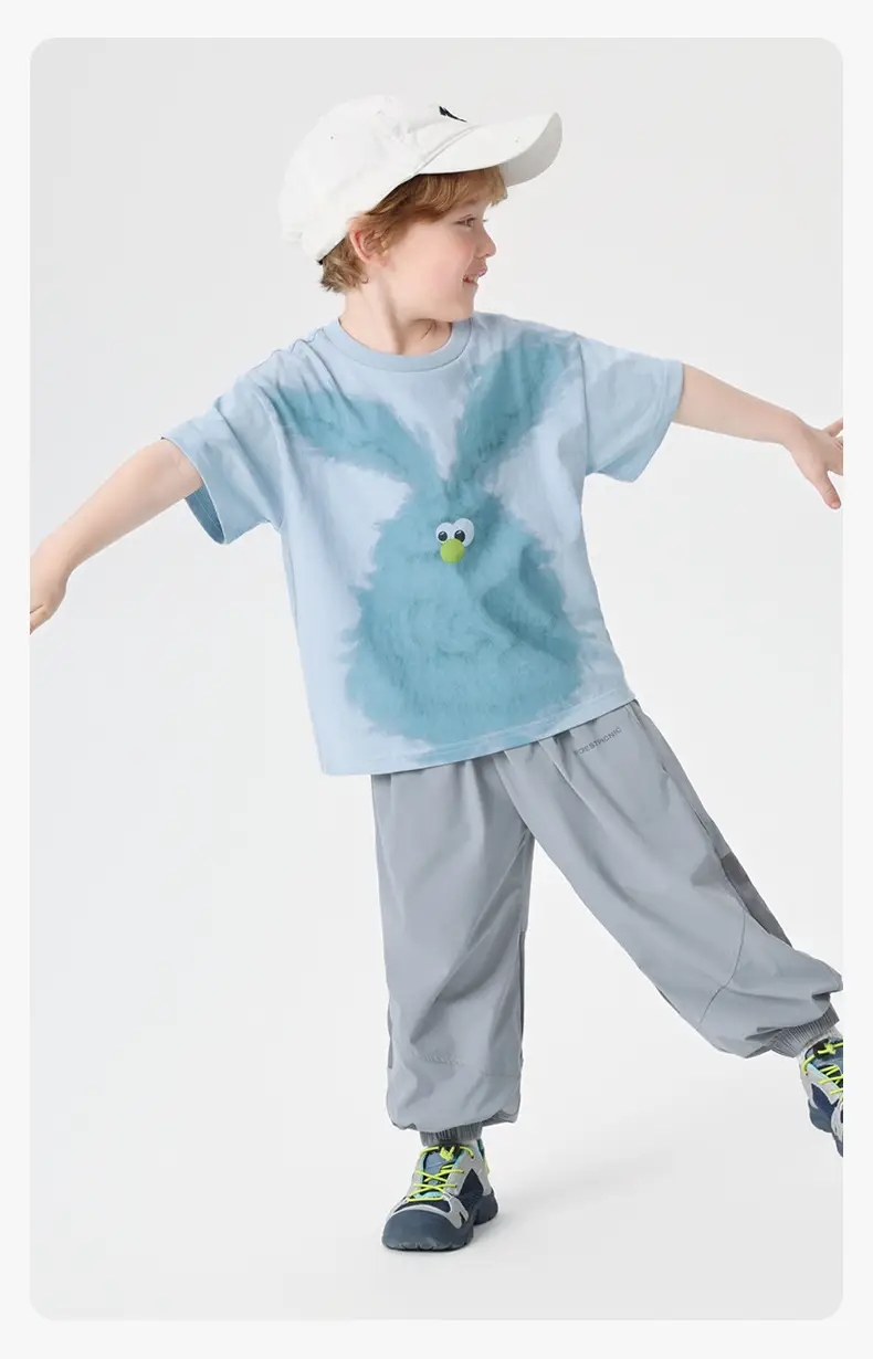 Kids White Cotton T-Shirt with Cute Print — feature 16