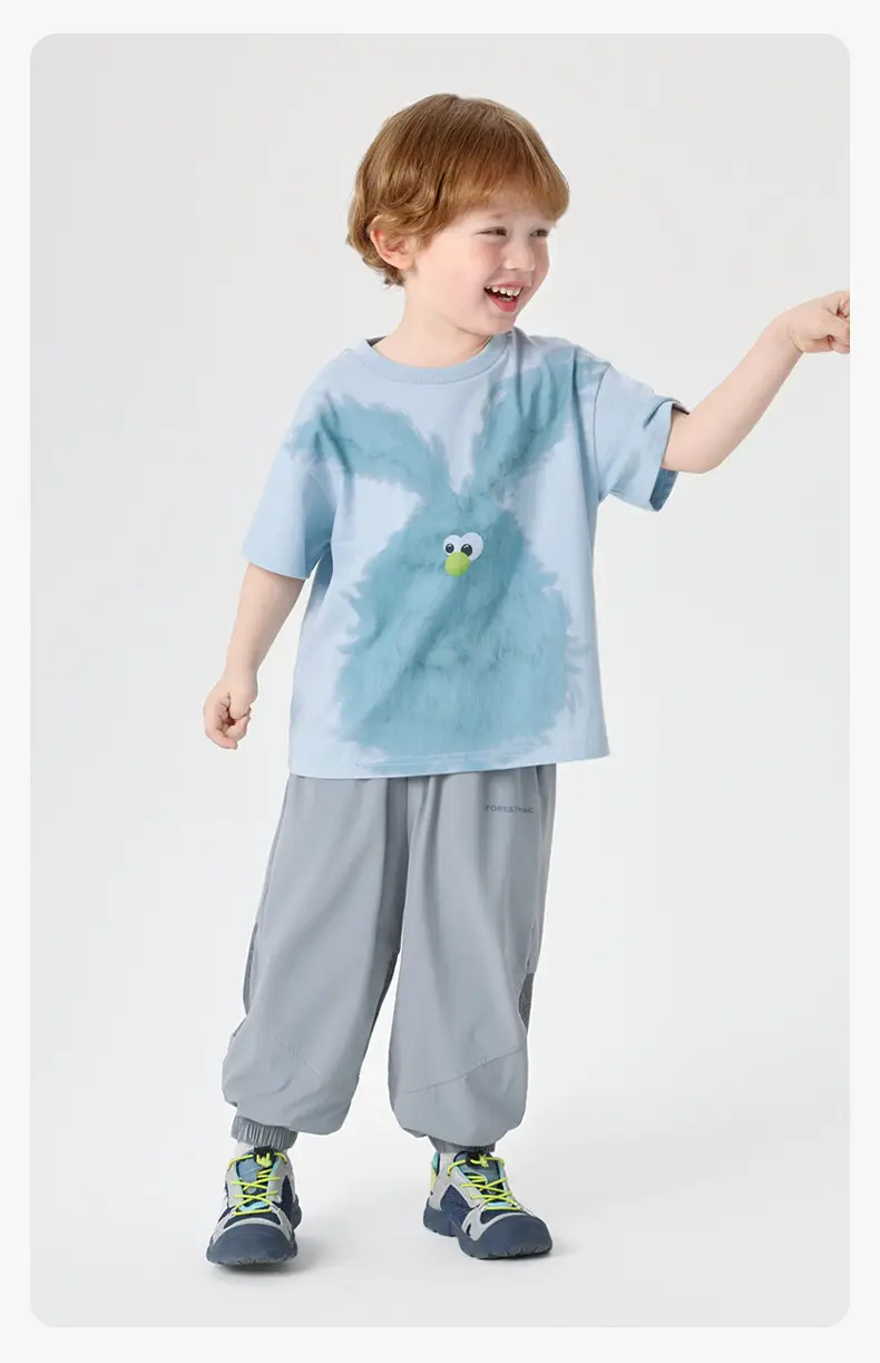 Kids White Cotton T-Shirt with Cute Print — feature 17
