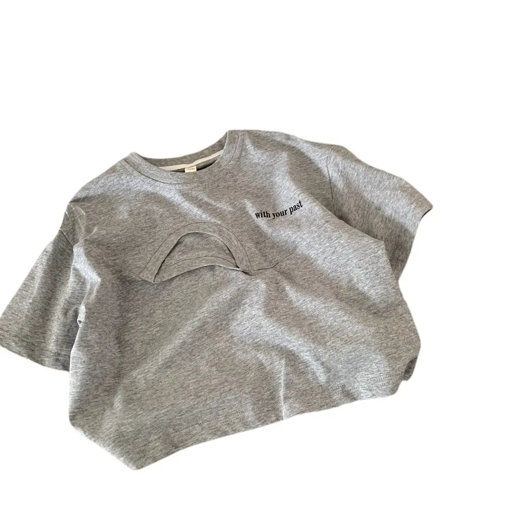 Boys T-Shirt Grey Short Sleeve Summer 2025
