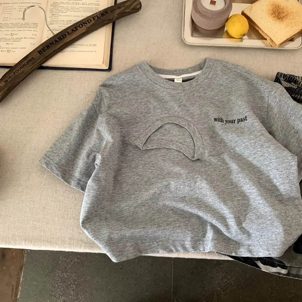 Boys T-Shirt Grey Short Sleeve Summer 2025 — feature 5
