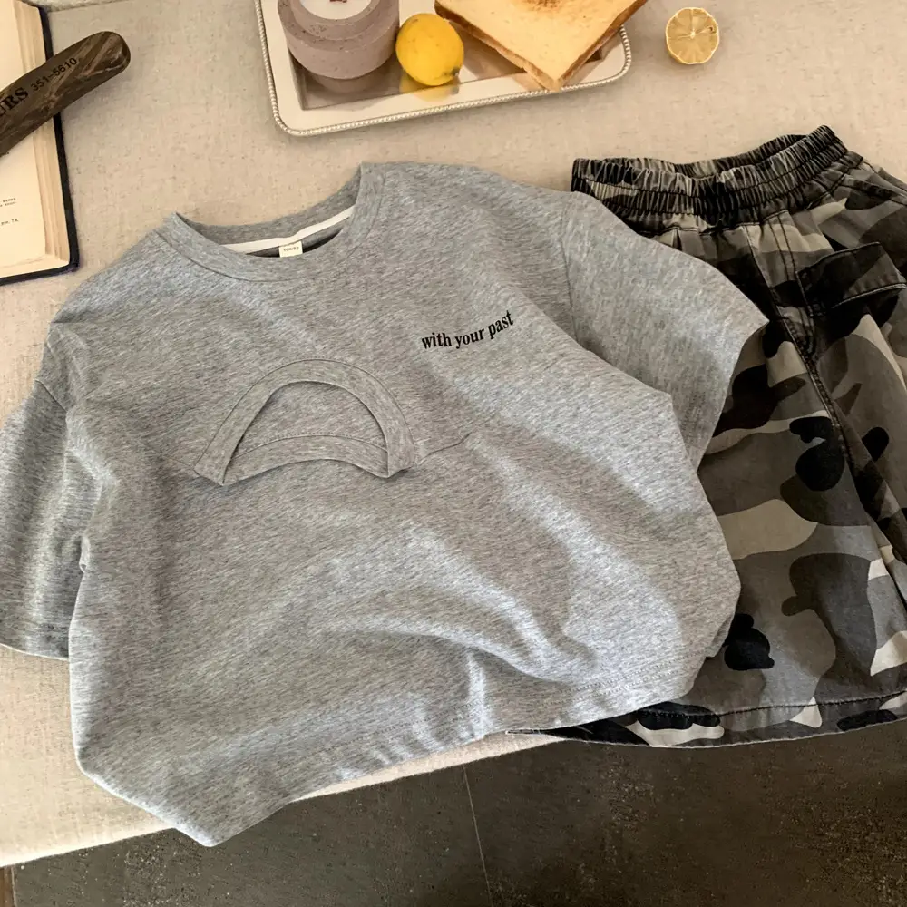 Boys T-Shirt Grey Short Sleeve Summer 2025 — feature 6