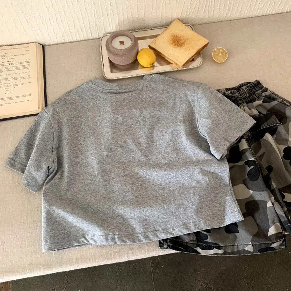 Boys T-Shirt Grey Short Sleeve Summer 2025 — feature 8