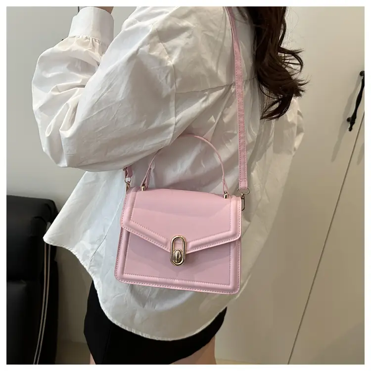 2025 Black Genuine Leather Crossbody Bag with Gold Clasp — feature 15