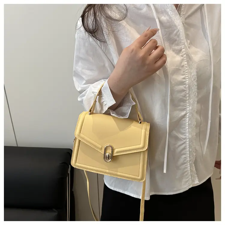 2025 Black Genuine Leather Crossbody Bag with Gold Clasp — feature 17