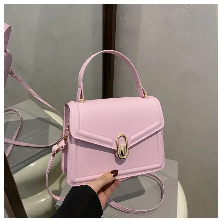 2025 Black Genuine Leather Crossbody Bag with Gold Clasp - Image 3