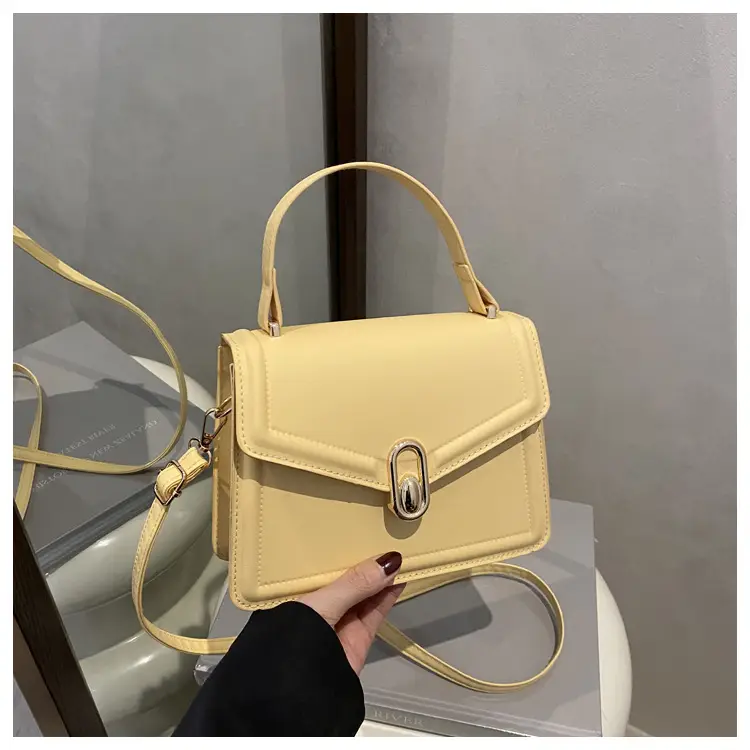 2025 Black Genuine Leather Crossbody Bag with Gold Clasp - Image 4