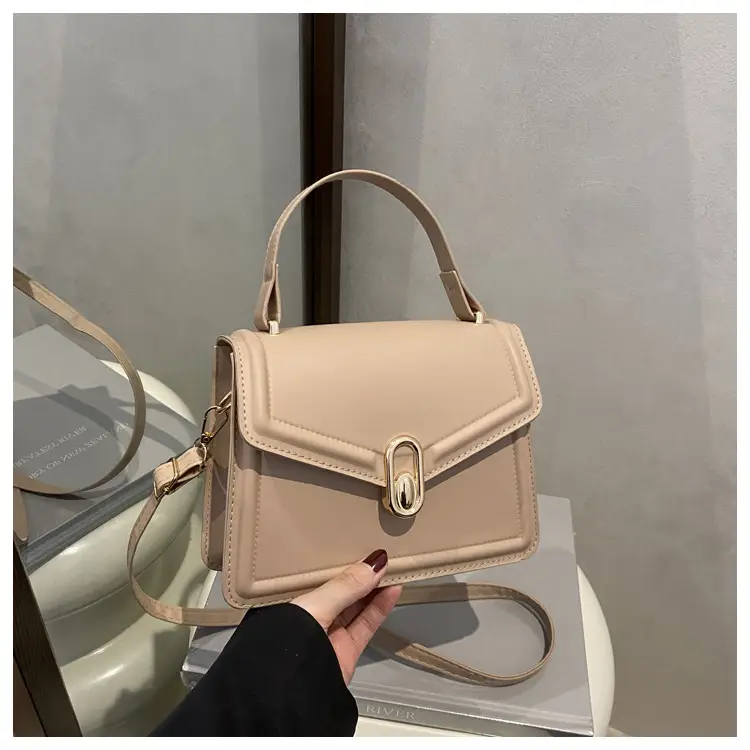 2025 Black Genuine Leather Crossbody Bag with Gold Clasp - Image 5