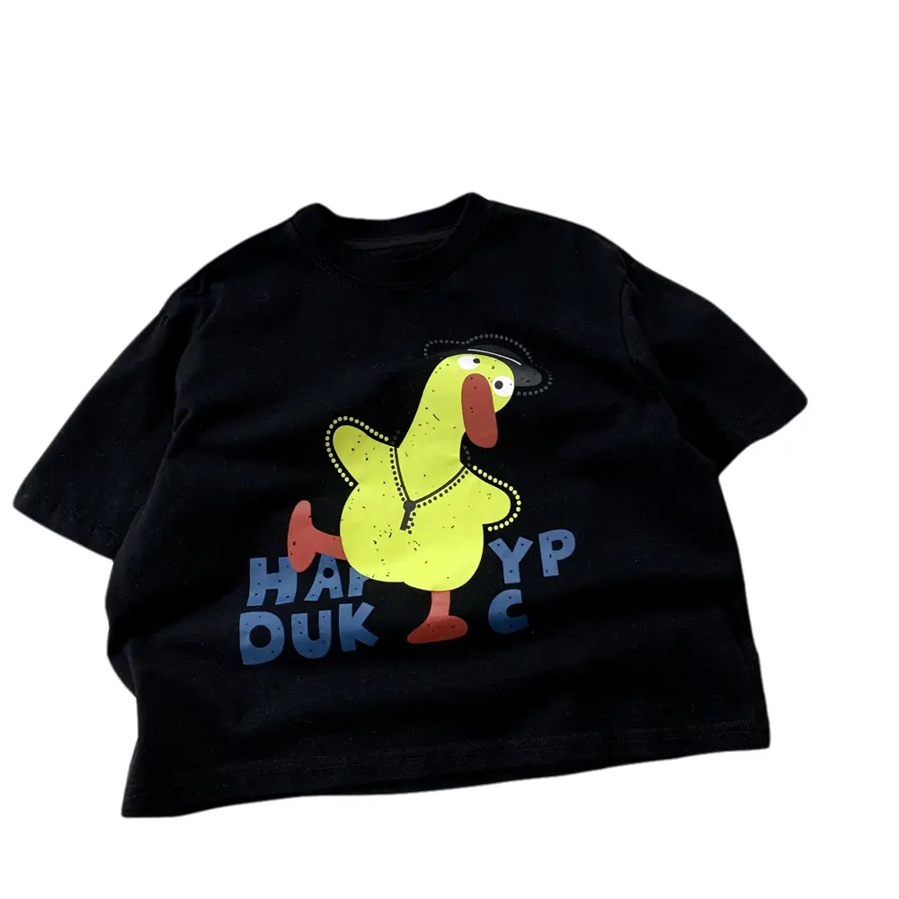 Boys Black Duck Embroidered T-Shirt 2025 - Image 6