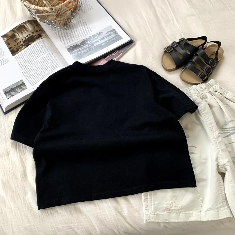 Boys Black Duck Embroidered T-Shirt 2025 — feature 8
