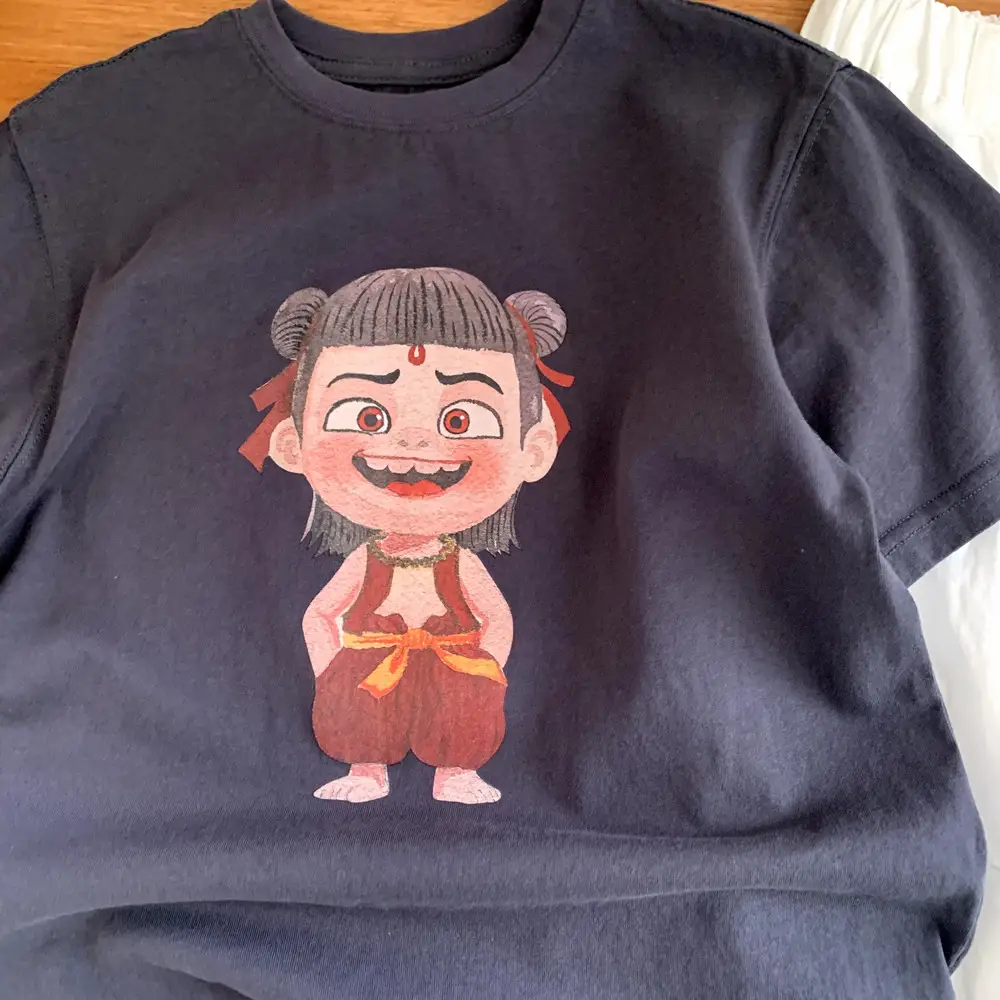 Kids Navy Blue Cartoon T-Shirt 2025 Summer — feature 8