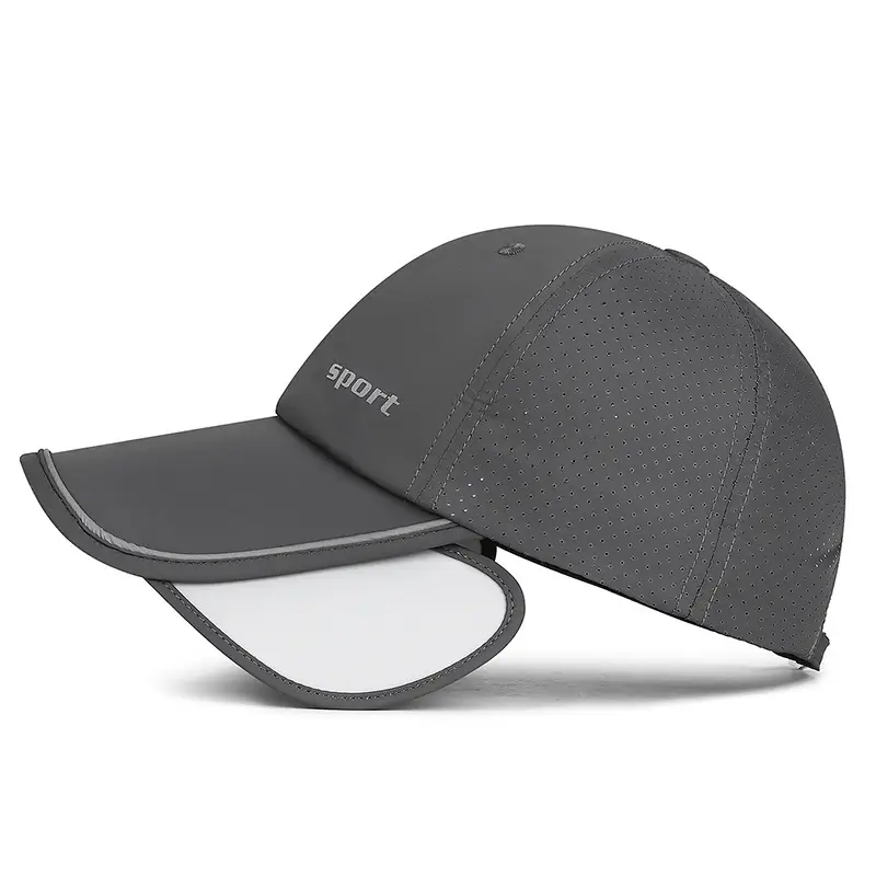 Men Retractable Baseball Cap Beige Sport - Image 10