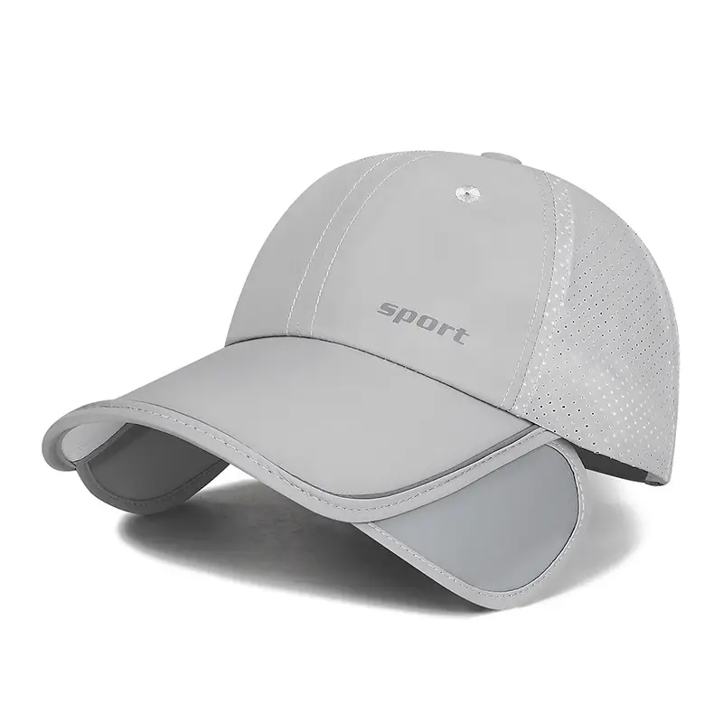 Men Retractable Baseball Cap Beige Sport - Image 3