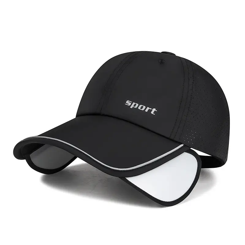 Men Retractable Baseball Cap Beige Sport - Image 6