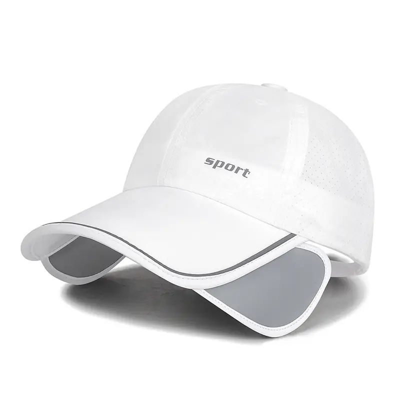 Men Retractable Baseball Cap Beige Sport - Image 7