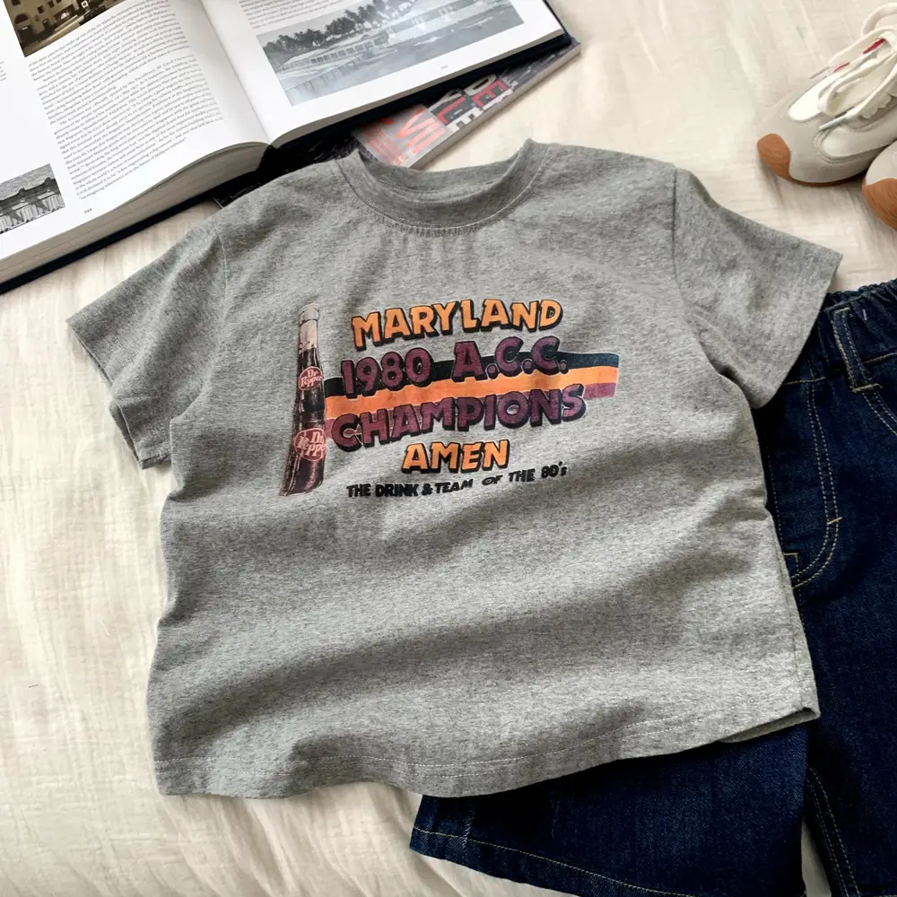 Children's T-Shirt Set Gray White Harry Potter Print — feature 5