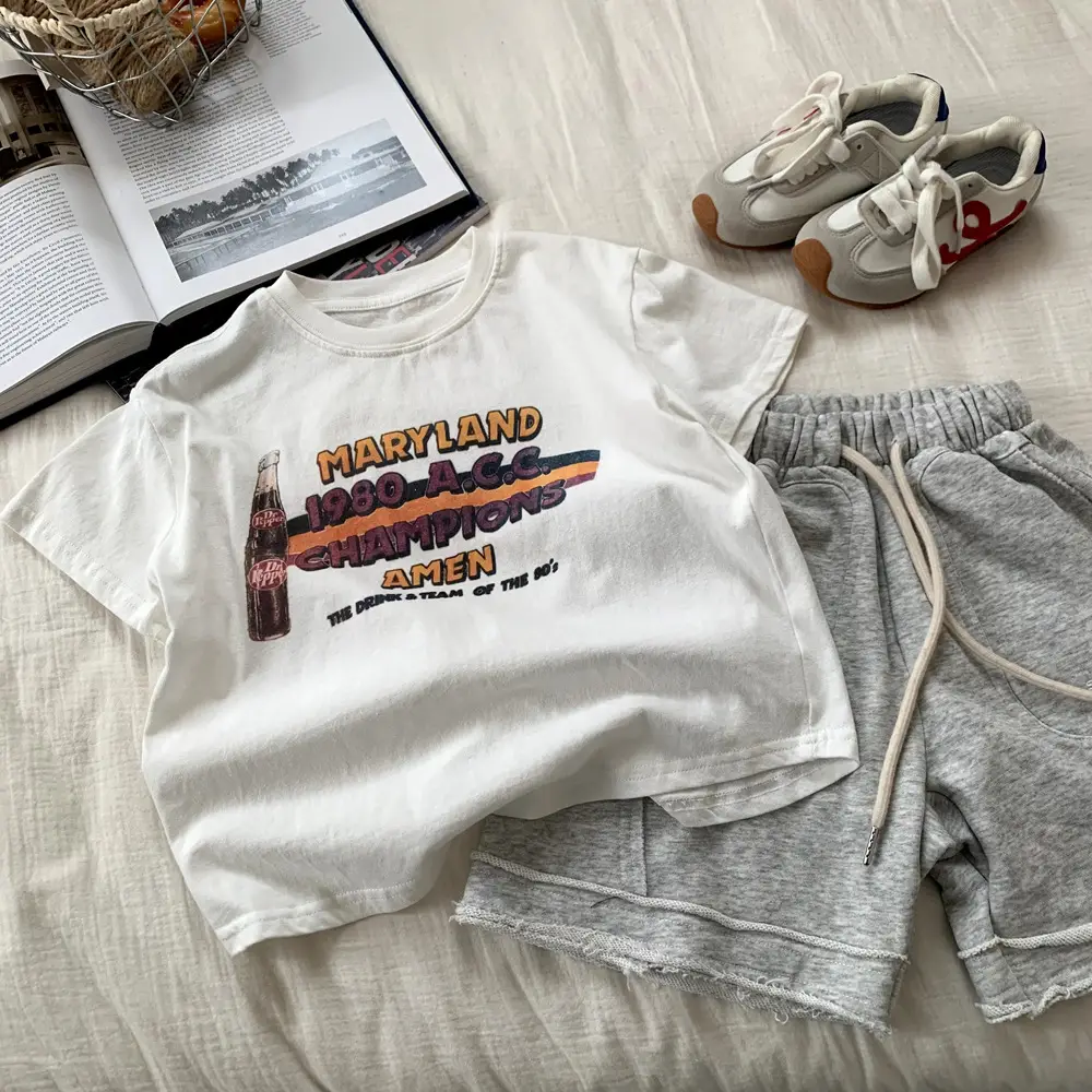 Children's T-Shirt Set Gray White Harry Potter Print — feature 6