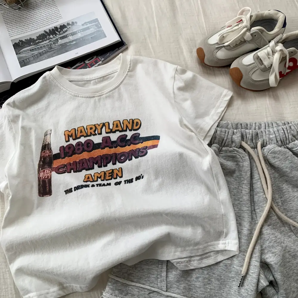 Children's T-Shirt Set Gray White Harry Potter Print — feature 9