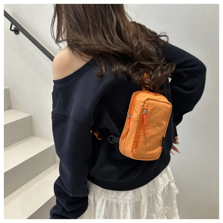 Women's Orange Mini Shoulder Bag with Strap — feature 24