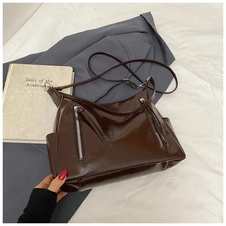 Women's Brown Leather Shoulder Crossbody Bag 2025 - Image 4