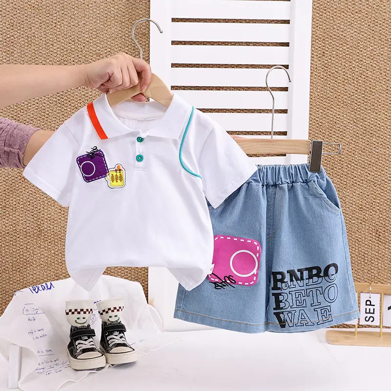 Children's Blue Polo Shirt & Shorts Set 2025 Style - Image 6