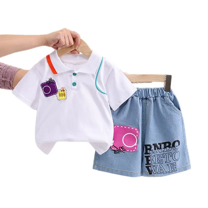Children's Blue Polo Shirt & Shorts Set 2025 Style - Image 8
