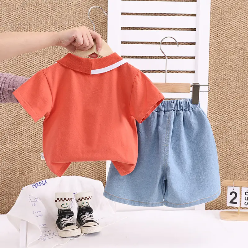 Children's Blue Polo Shirt & Shorts Set 2025 Style — feature 5