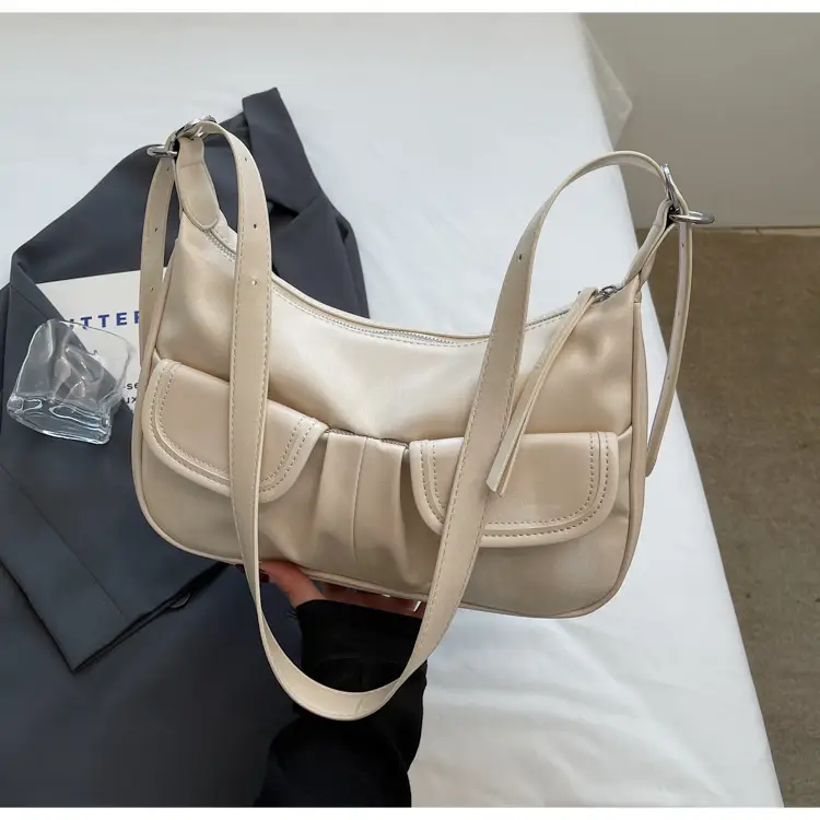 2025 Women's Creamy Armpit Bag with Detachable Strap - Image 2