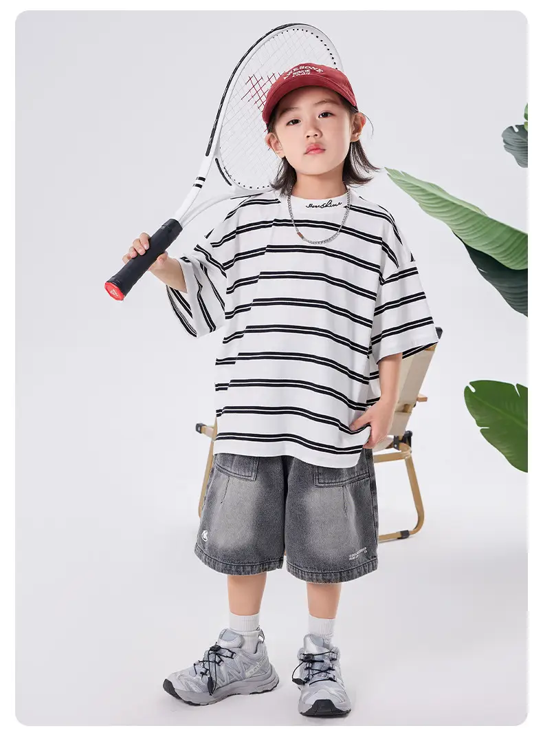 Boys Striped T-Shirt 2025 Summer Loose Casual â feature 6
