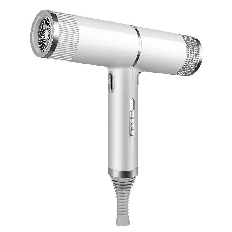 Silver High-Speed Hair Dryer with Negative Ion & Wind Filter