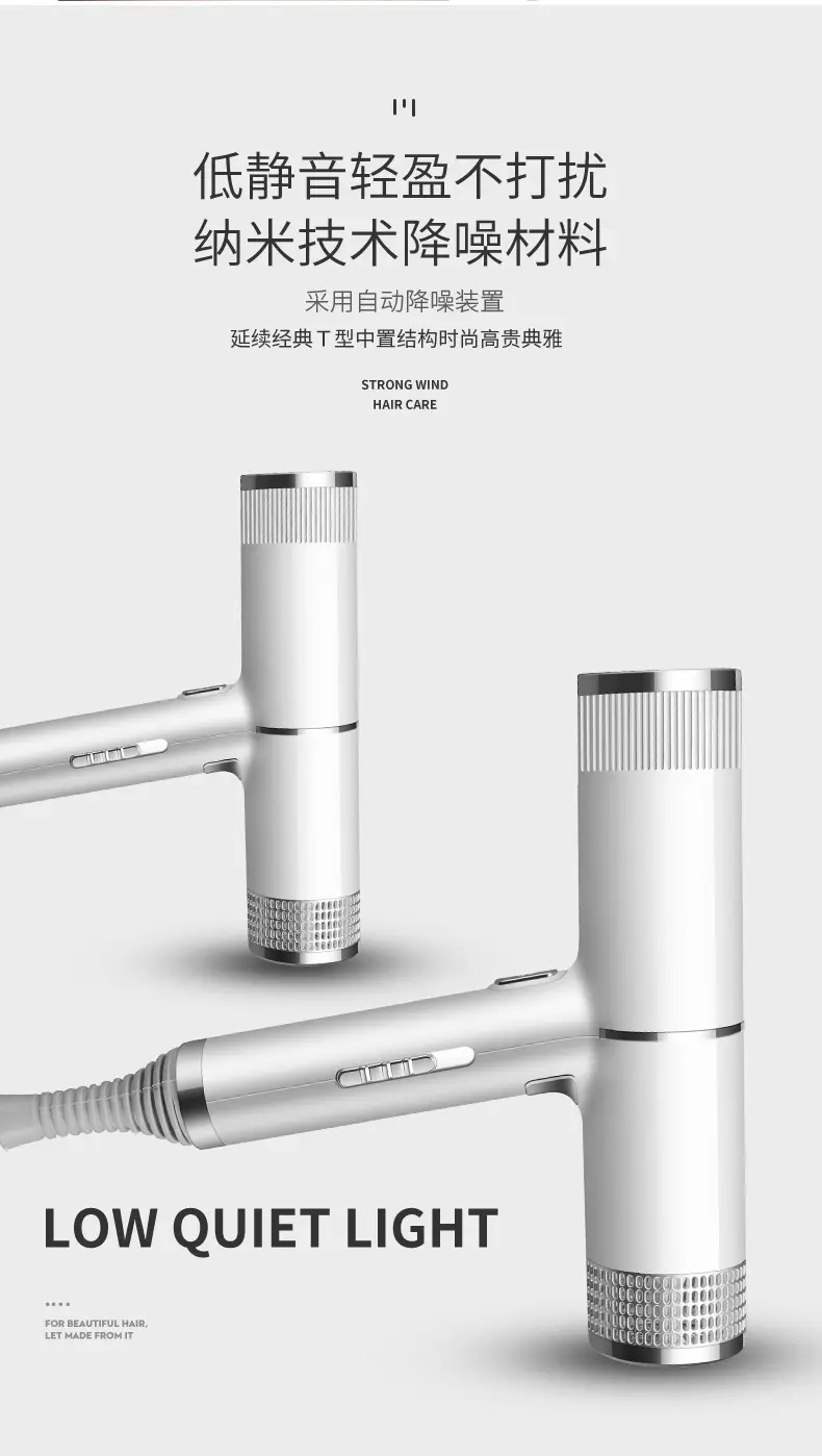 Silver High-Speed Hair Dryer with Negative Ion & Wind Filter — feature 8