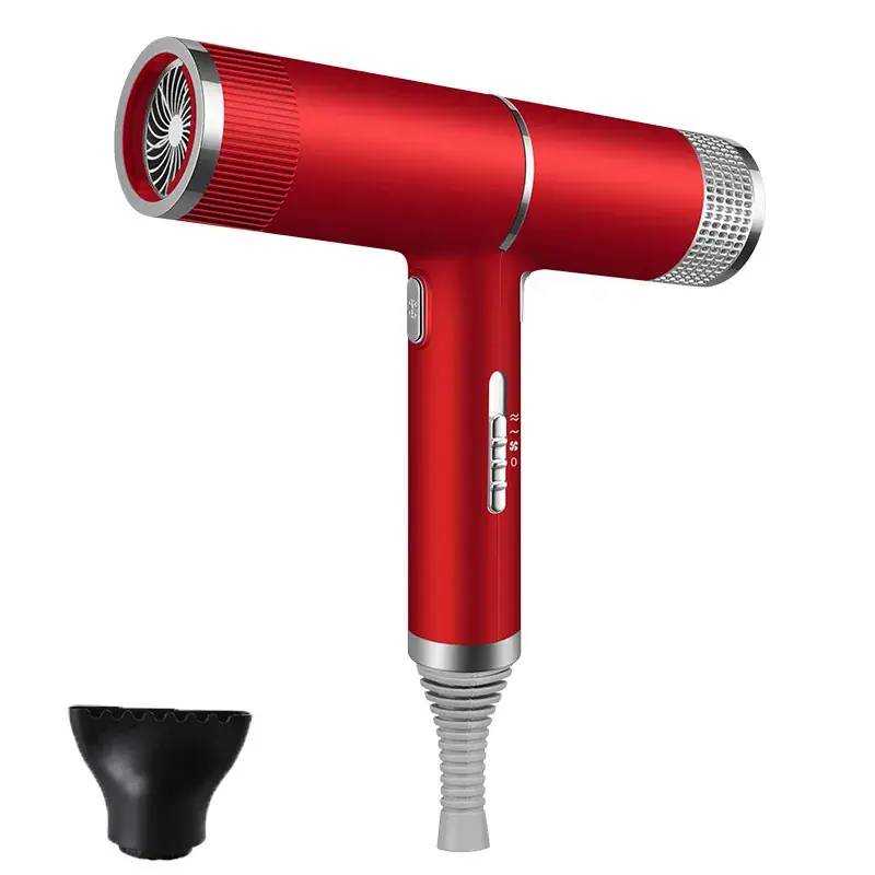Silver High-Speed Hair Dryer with Negative Ion & Wind Filter