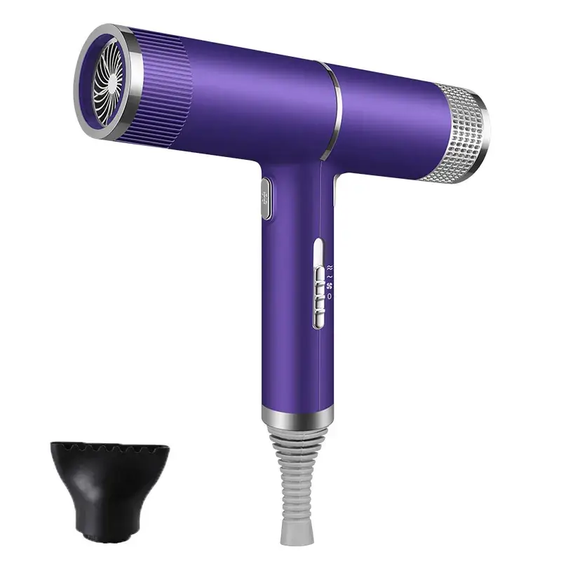 Silver High-Speed Hair Dryer with Negative Ion & Wind Filter