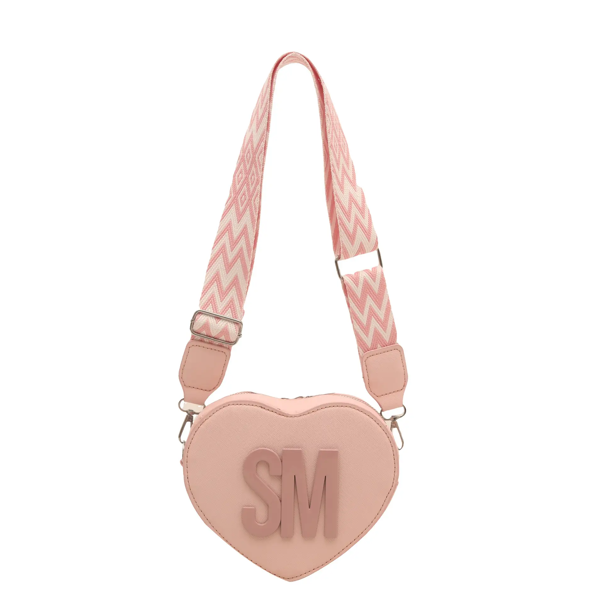 Heart Shaped Insured Bag with Textured Letters - Image 9
