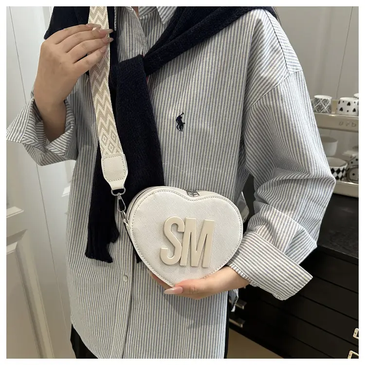 Heart Shaped Insured Bag with Textured Letters — feature 11