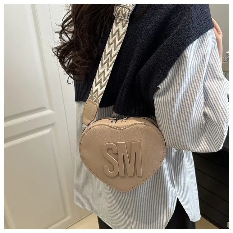 Heart Shaped Insured Bag with Textured Letters — feature 12