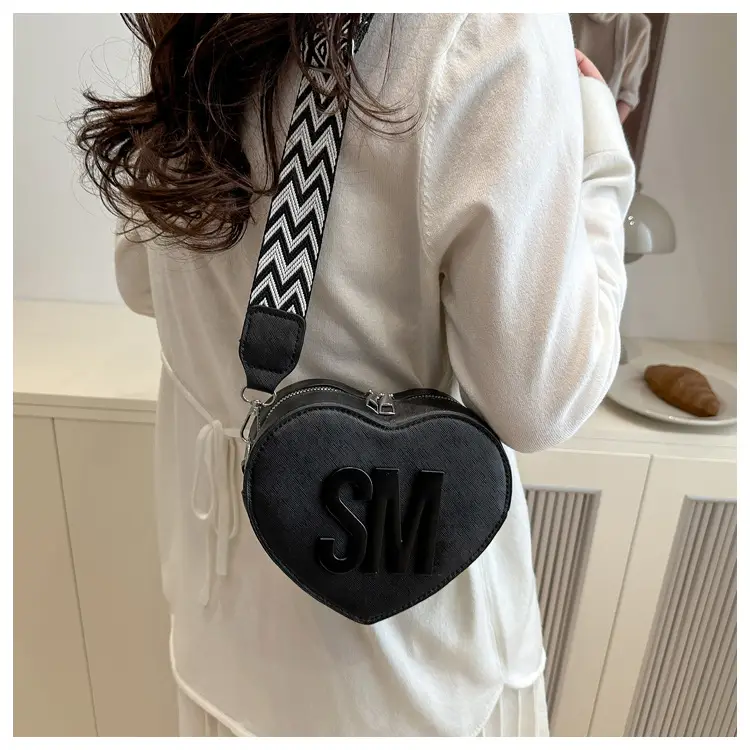 Heart Shaped Insured Bag with Textured Letters — feature 15