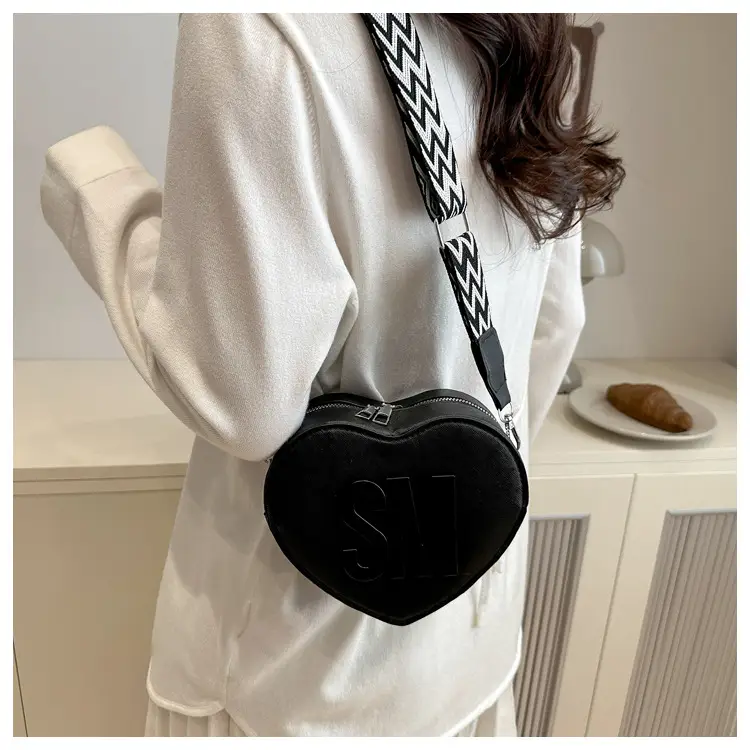 Heart Shaped Insured Bag with Textured Letters — feature 16
