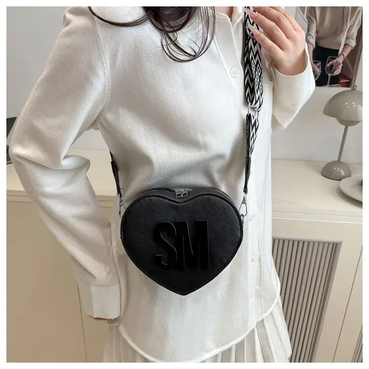 Heart Shaped Insured Bag with Textured Letters — feature 17